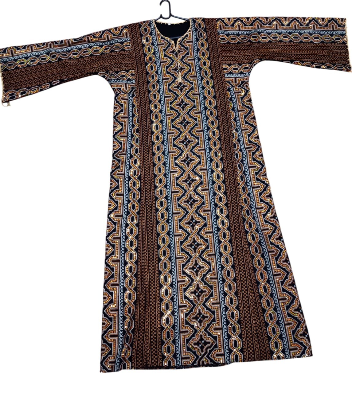 Traditional Hand-Embroidered Jordanian Dress | Size 2 | New | Global Shipping