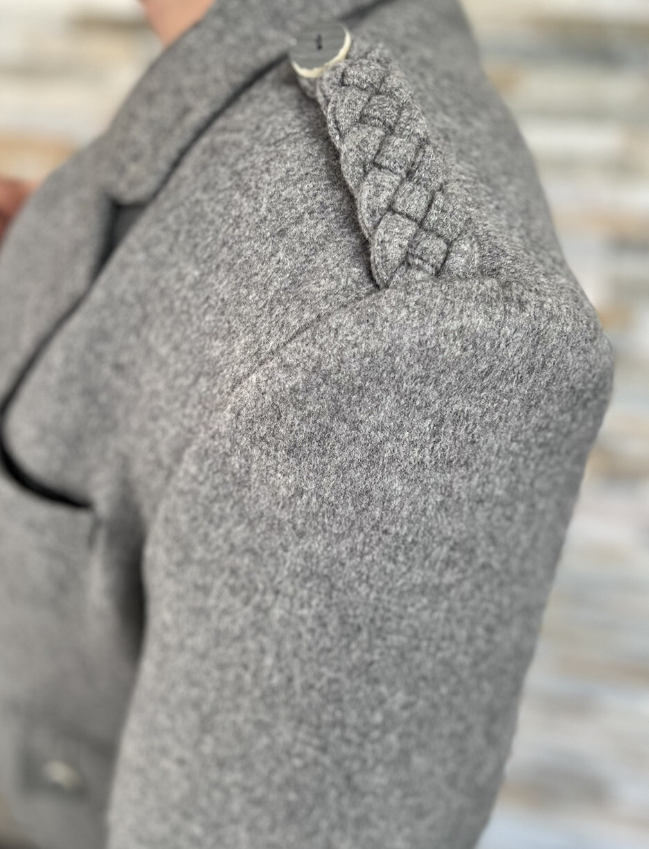 Men’s Grey Wool Argyle Kilt Jacket With Waistcoat Scottish Wedding Kilt Jacket