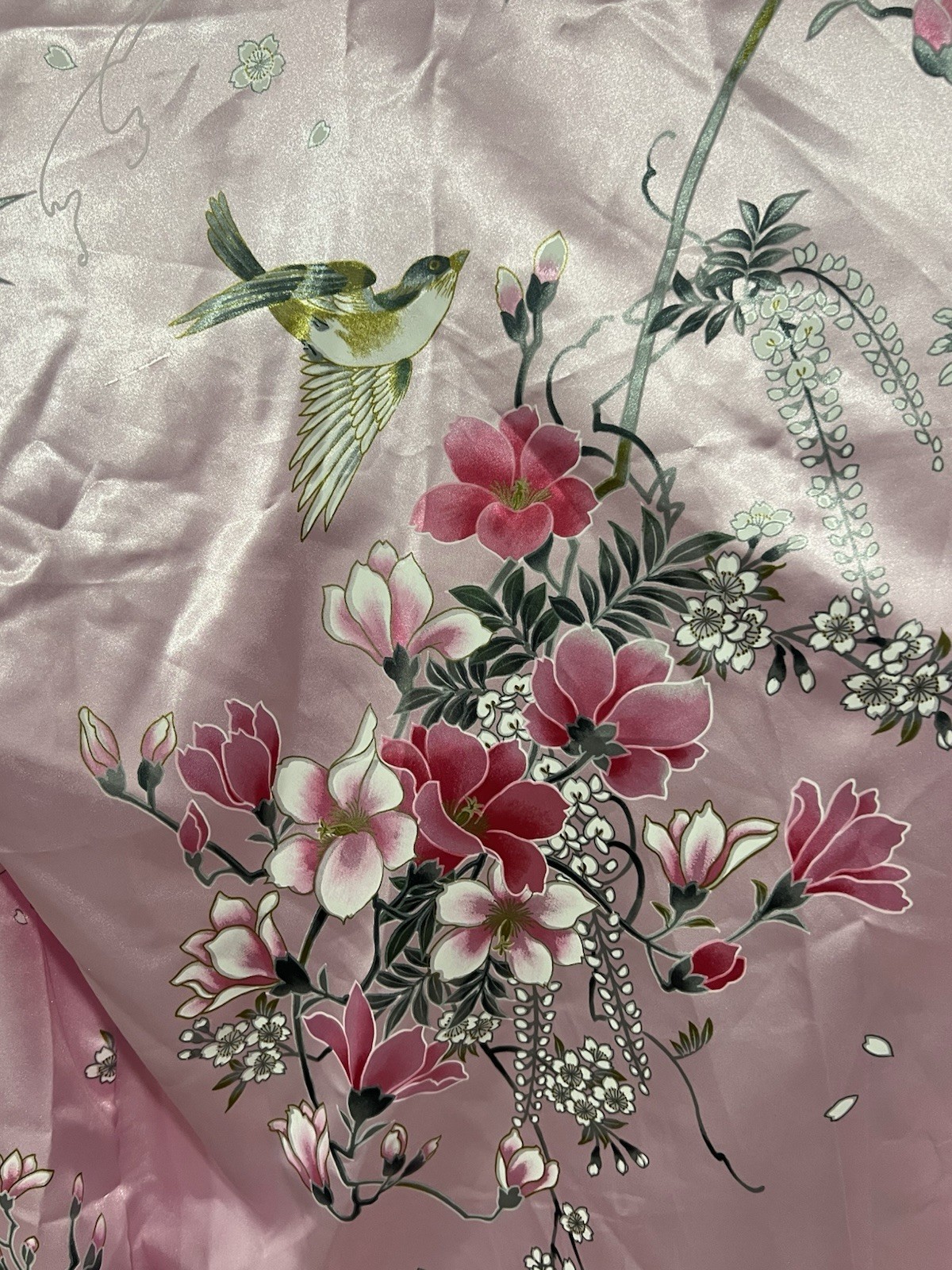 VTG Ichiban Japan Women’s Floral Japanese Kimono Yukata Robe Birds Jacket OS B12