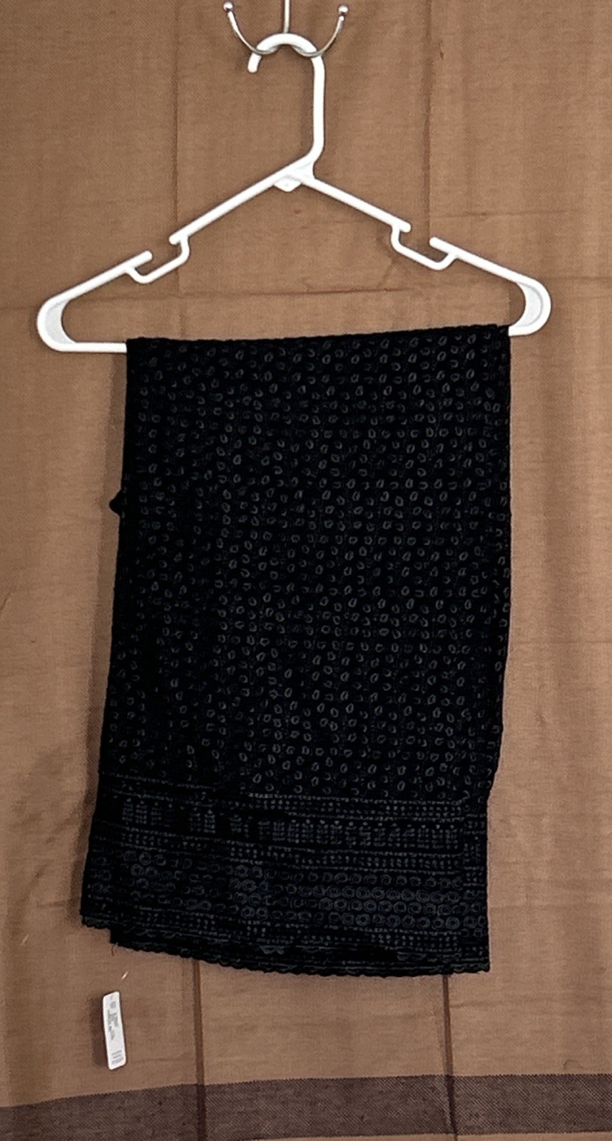 Women Cotton BlenChikankari Palazzo Size-XXL Color-Black L-37 Btm-13” Hip-44”