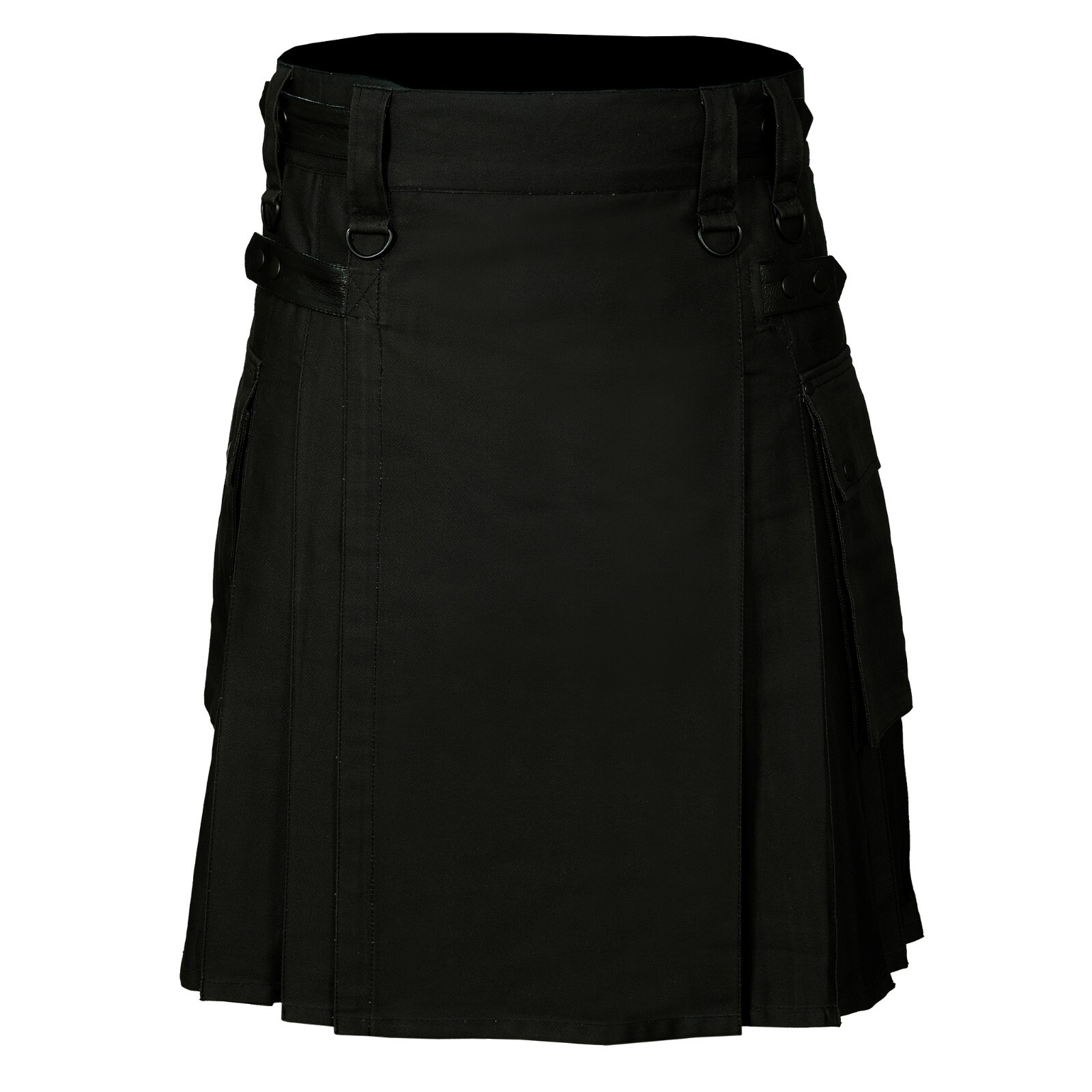 Fashion Utility Kilt Black Scottish Outfit Highlander Games Kilt wedding Dress
