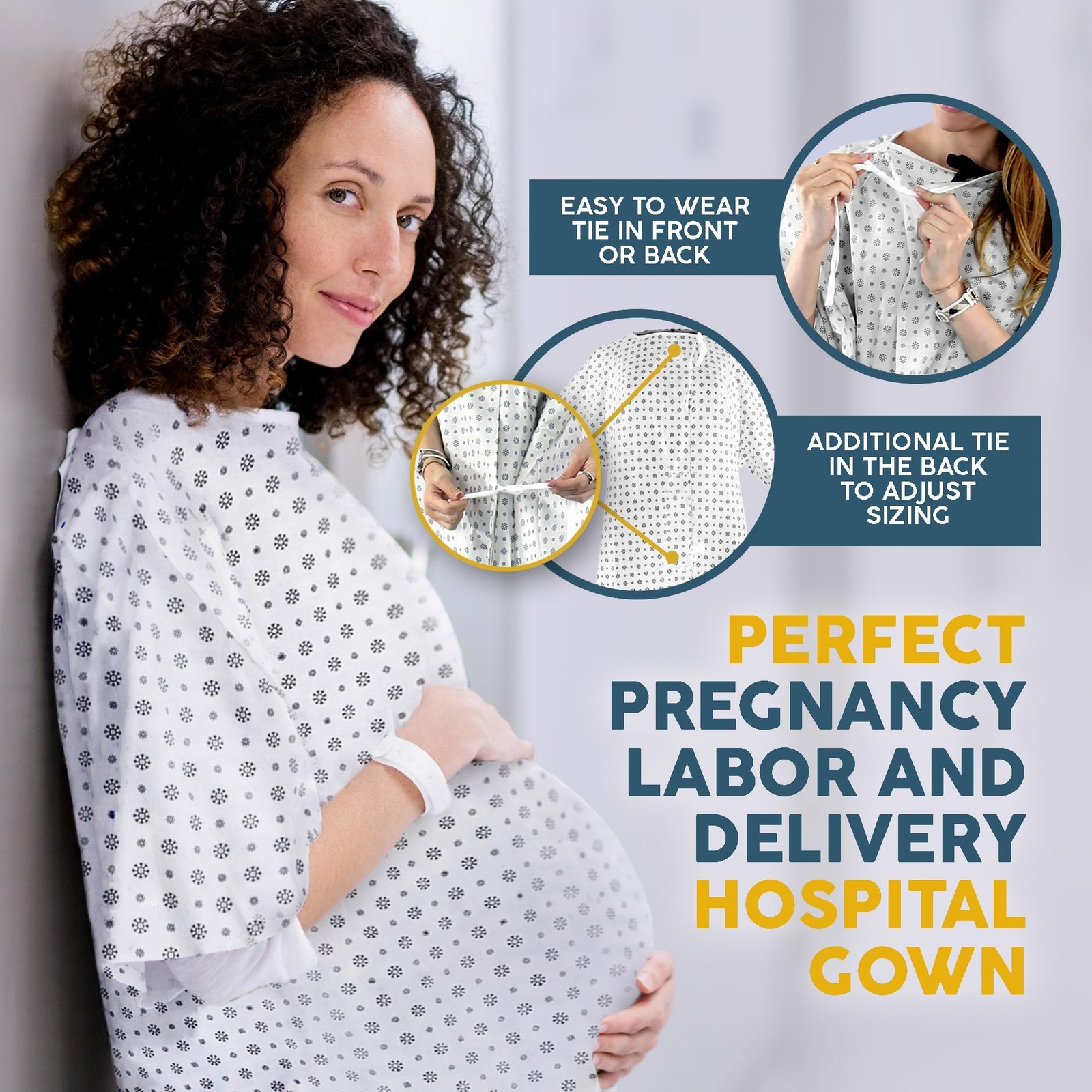 Magnus Care Hospital Gown for Woman & Men, Cotton Blend Fashionable Unisex Pa…