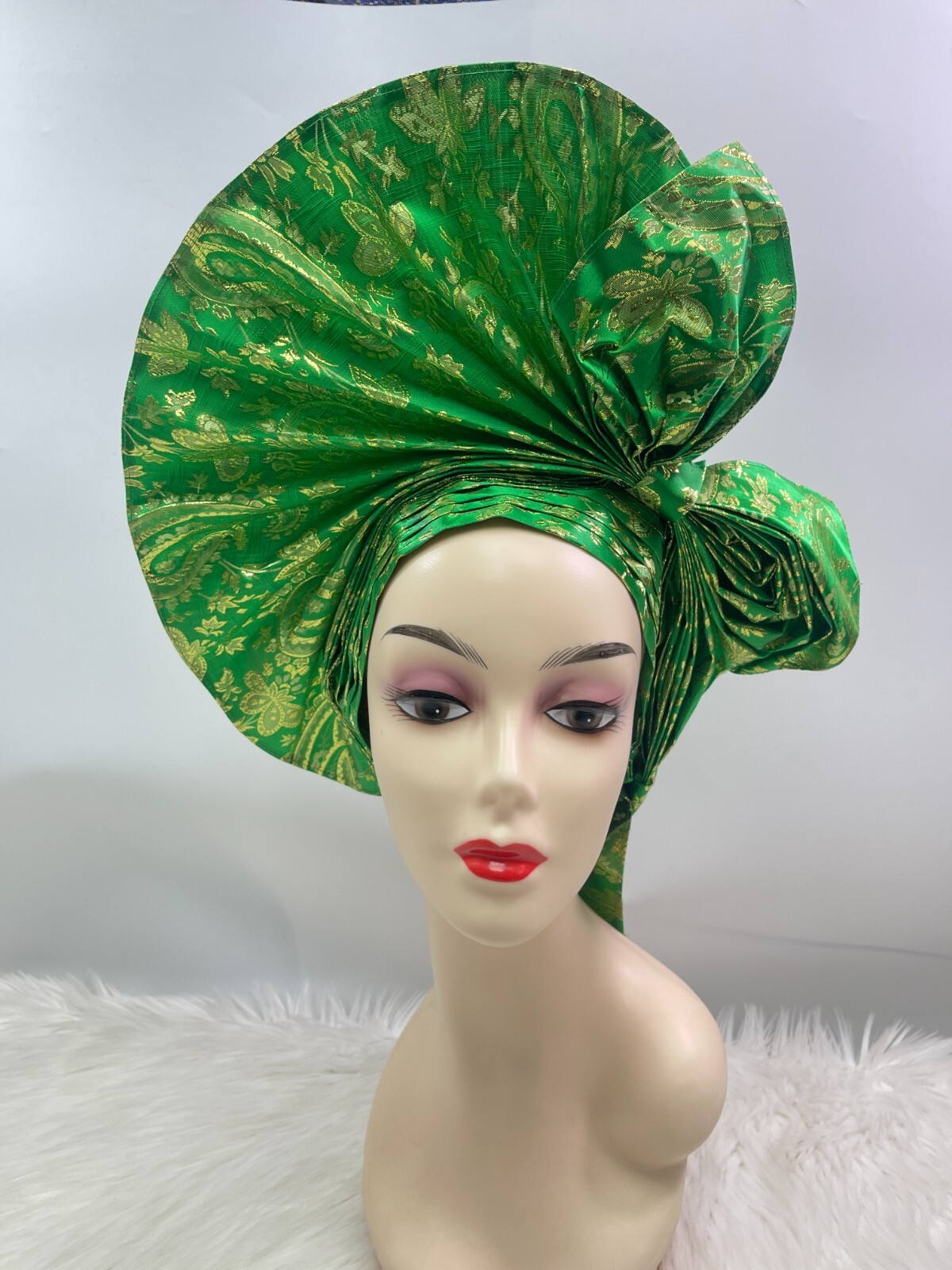 New Headtie Hats Ready To Wear Scarf Turban Cap African Aso Oke Auto Gele Fabric