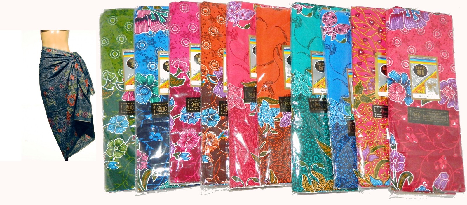 BEAUTIFUL Batik Skirt Sarong Sinh Thailand Laos Wrap Style-One Size-Choose Color