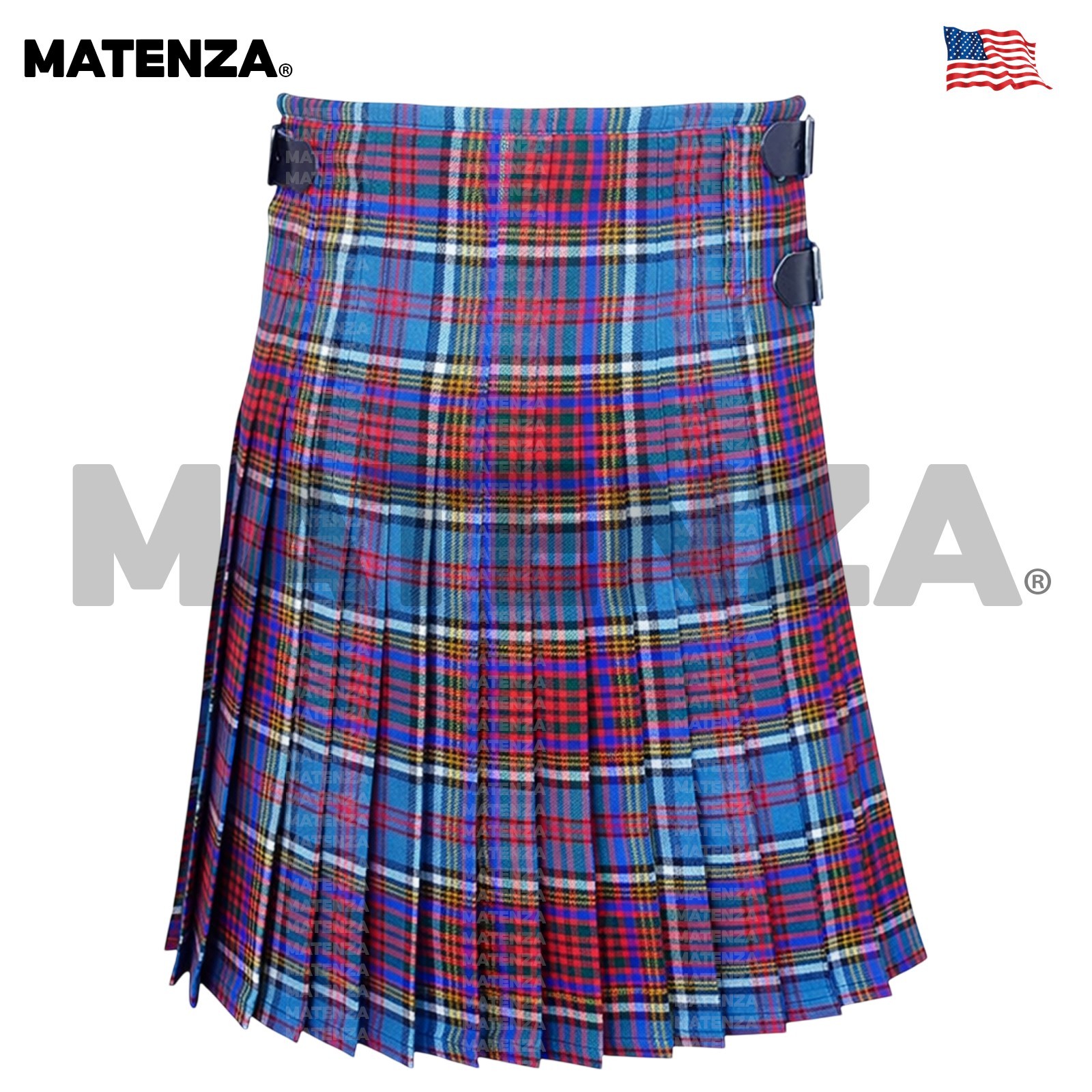 Anderson Modern Tartan Kilt 8 Yard 16oz Handmade Scottish Kilt for Men