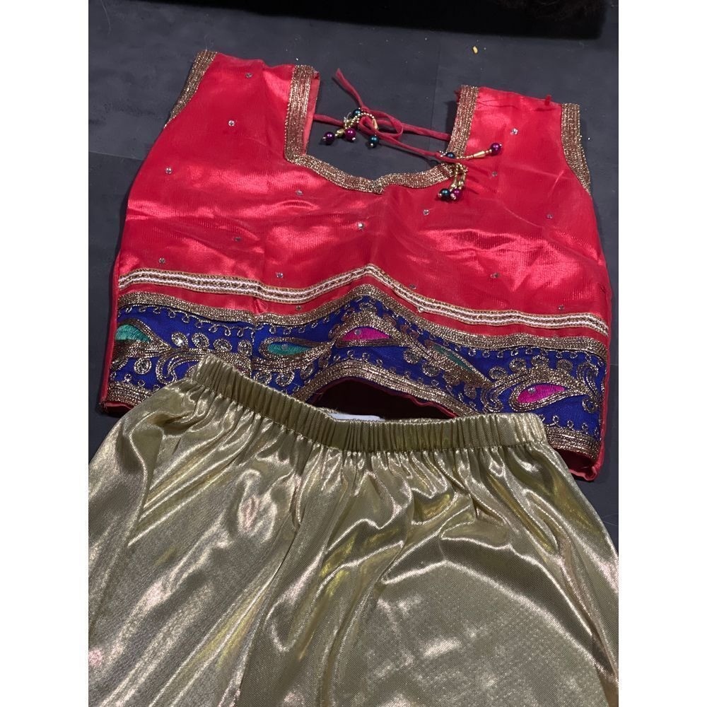 Elegant Indian Salwar Kameez Set Gold Pants Red Embroidered Top Ethnic Wear H709