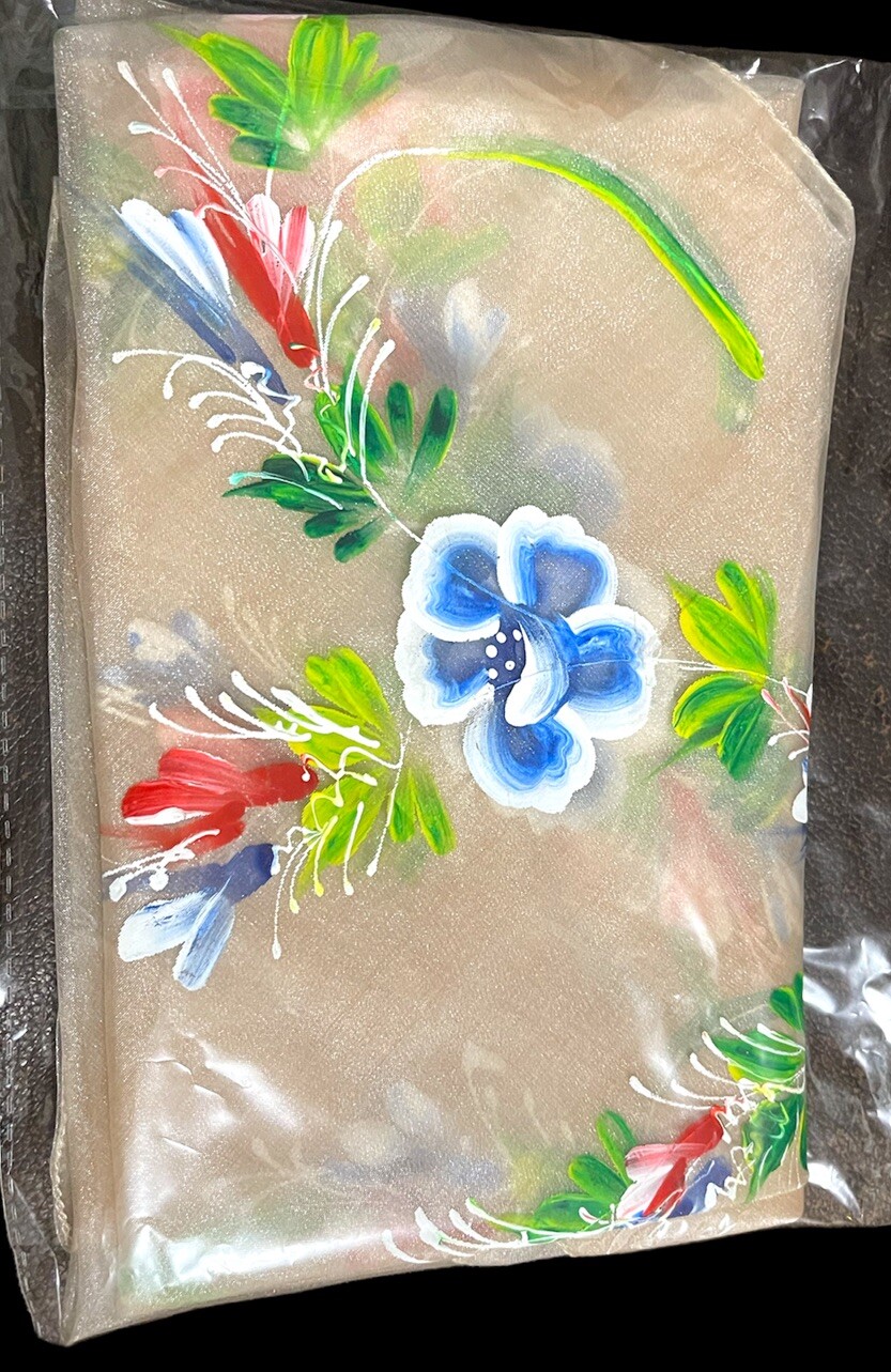 Filipiniana alampay embroidered With Brooch Included.. Pls message for colors.