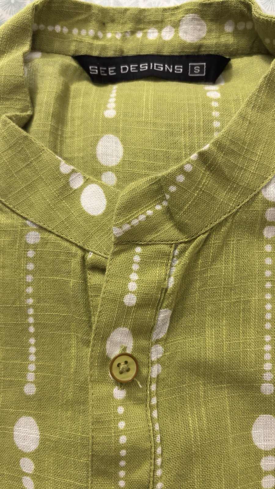 Men’s Olive Green Cotton Kurta Pajama set (Size Small ) Festive/Ethnic Wear