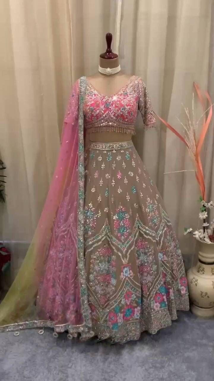LEHENGA CHOLI INDIAN BOLLYWOOD WEDDING PARTY PAKISTANI WEAR READYMADE