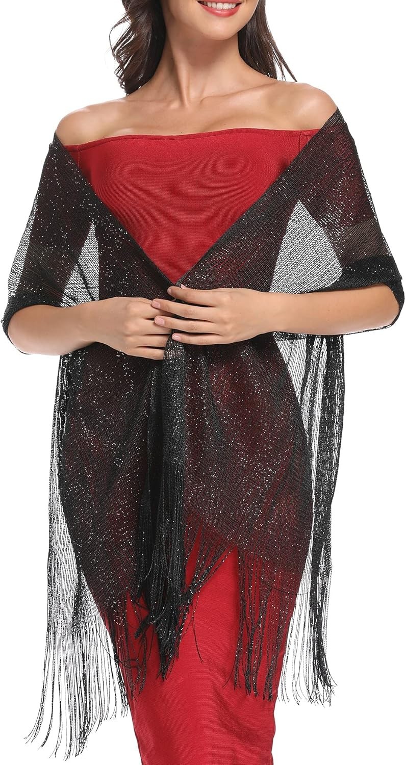 Sparkling Metallic Shawls and Wraps for Evening Party/Wedding/Formal Dresses (Wi