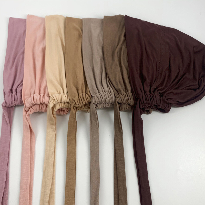 Adjustable Muslim Head Scarf Inner Hijab Caps Islamic Underscarf Ninja Scarf Hat