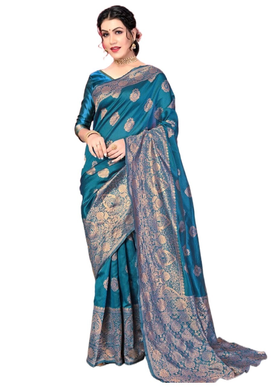 Areca Designer AI cutout 6yog Fotor Silk saree blouses women Saree cut-5.5 meter