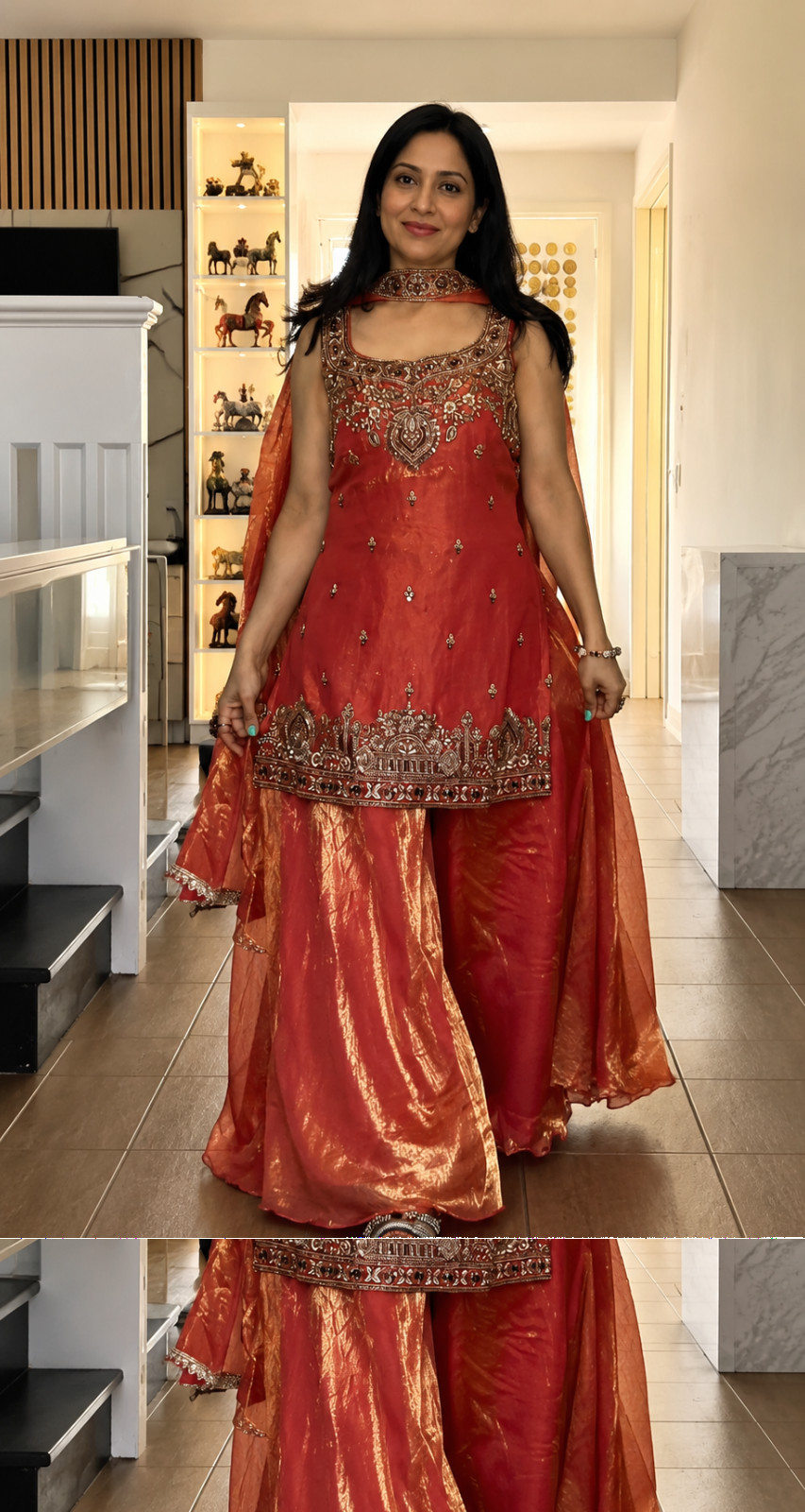 Ready To Wear GEORGETTE Anarkali Gown Suit Sequence Work Festive Sharara Style
