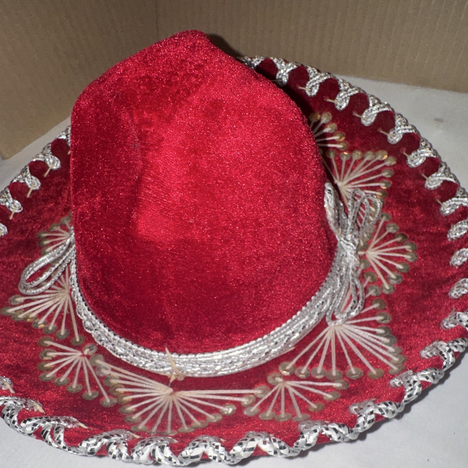 Sombreros Gonzalez Red Velvet Sombrero Hat, One Size Unisex Adult