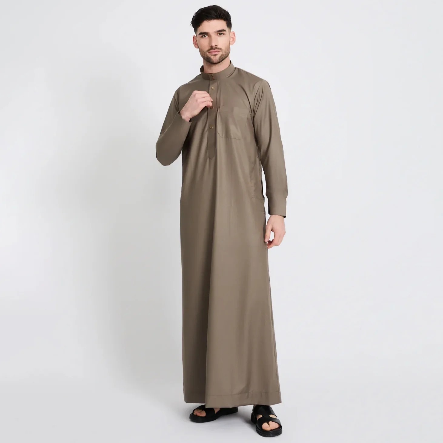 Muslim Mo Men White Islam Jalabiya Thobe Arab Kurta Pajama Dubai Kaftan