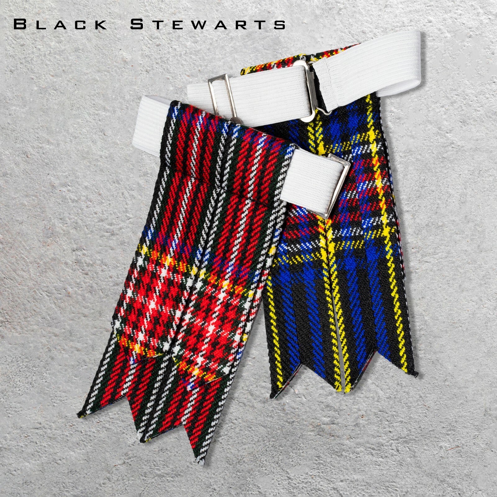 Kilt Flashes Scottish highland Multi Colors Tartan comes Heavy Buckle & Garter