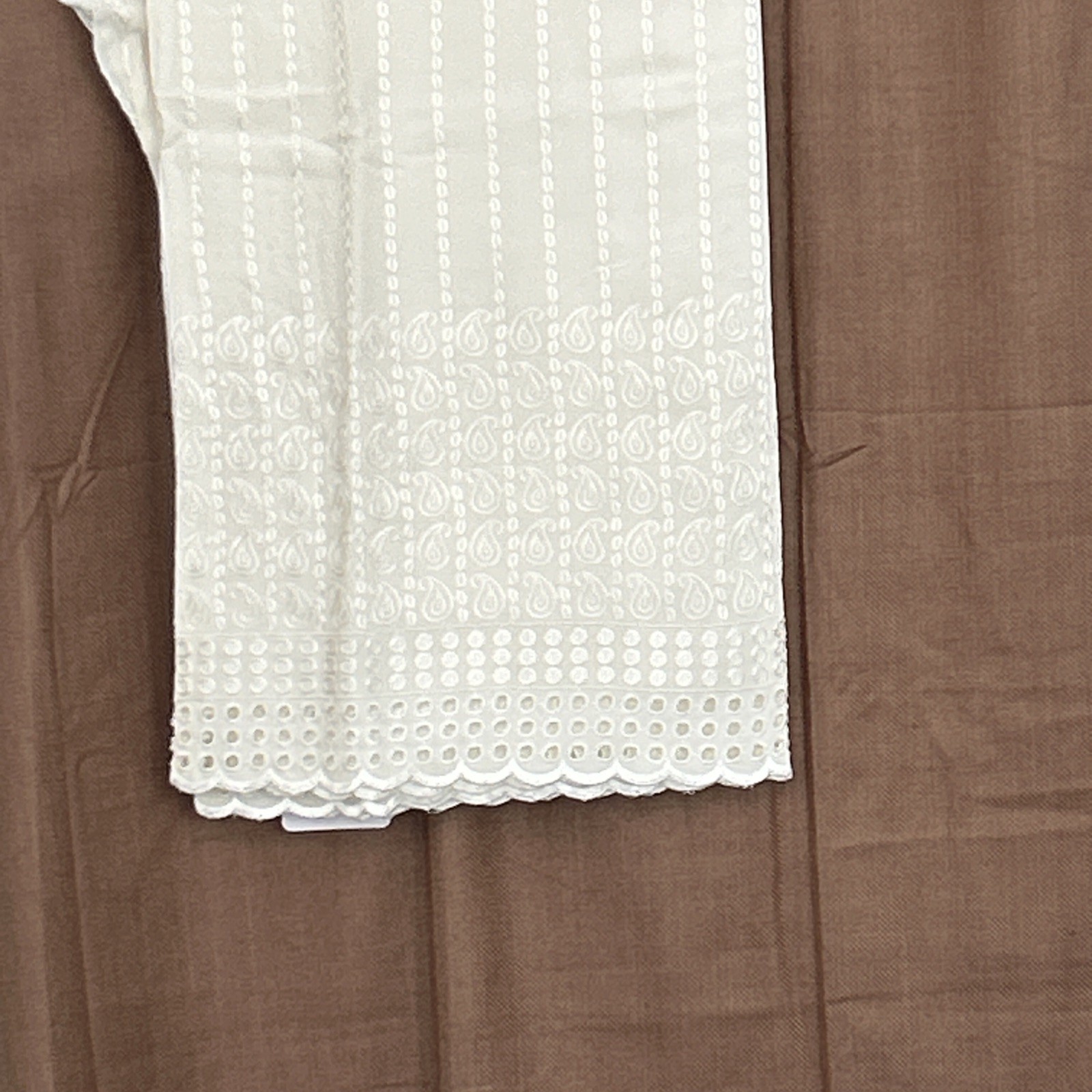 Women Cotton BlenChikankari Palazzo Size-XXL Color-off White L-39 Btm-13i”Hip-44