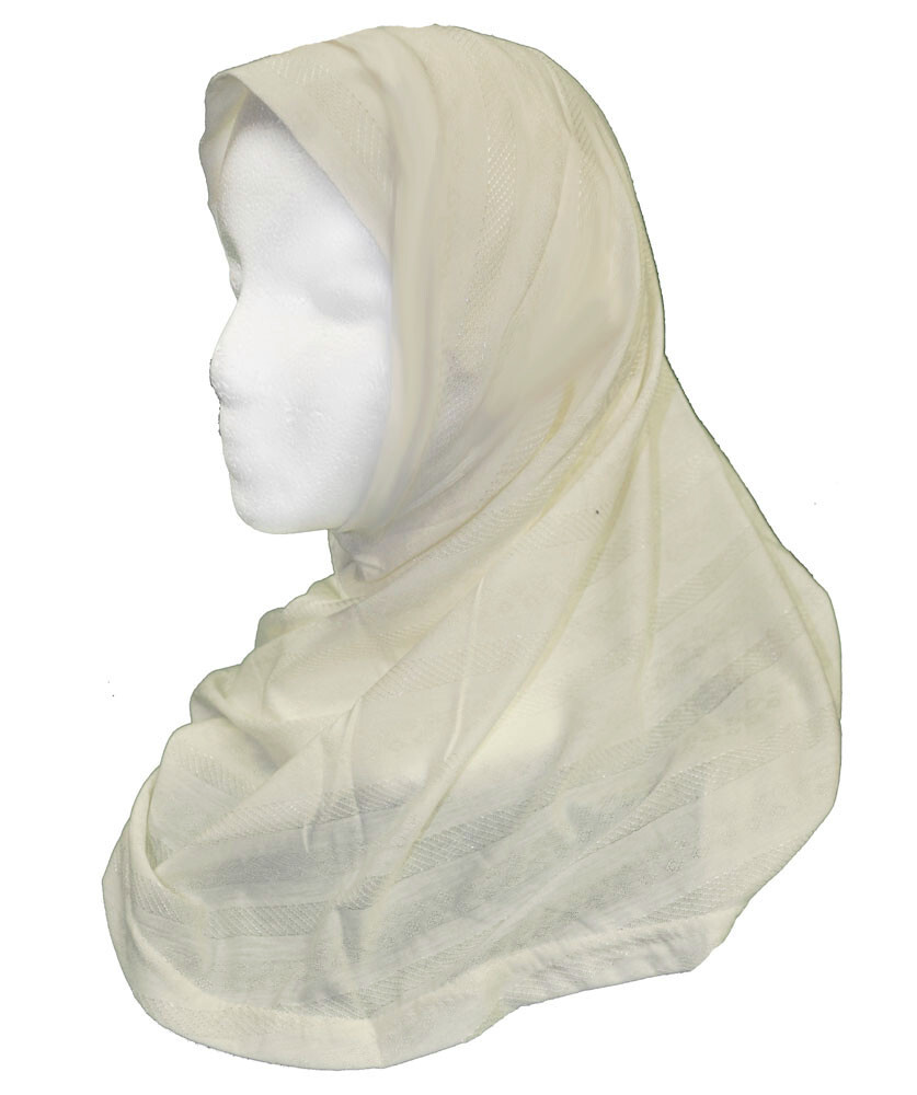 Cream Stripe Al-Amira Hijab
