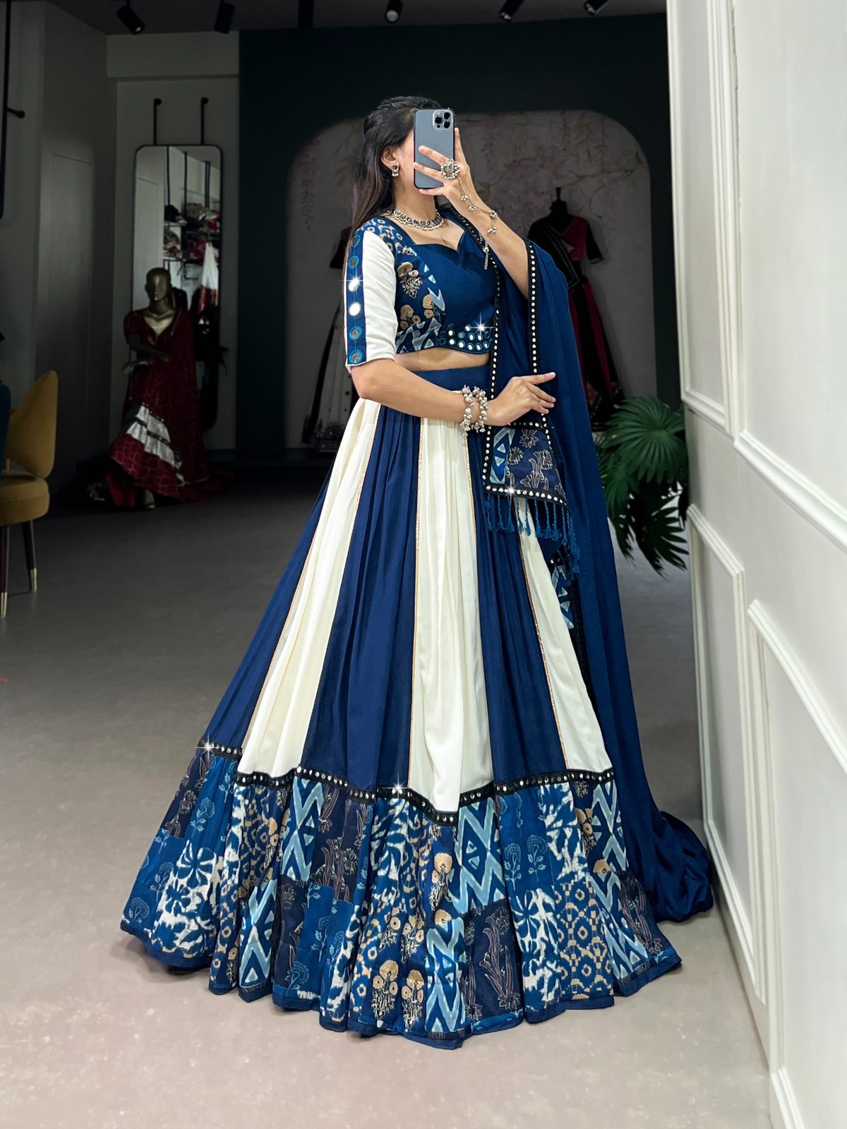 Designer Pure Rayon Lehenga Choli Haldi Mehndi Outfit