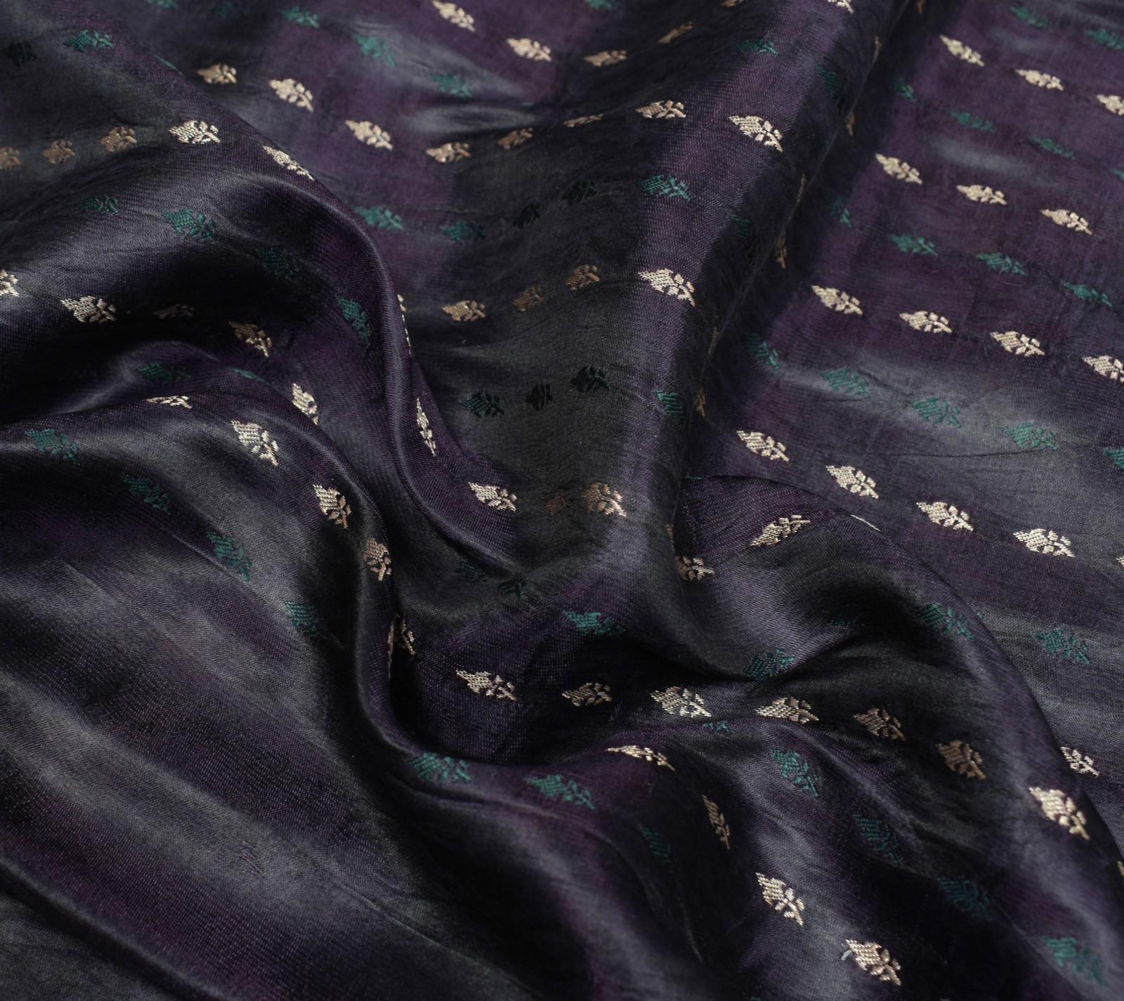 Sushila Vintage Heavy Saree Pure Satin Silk Banarasi Brocade Woven Sari Fabric