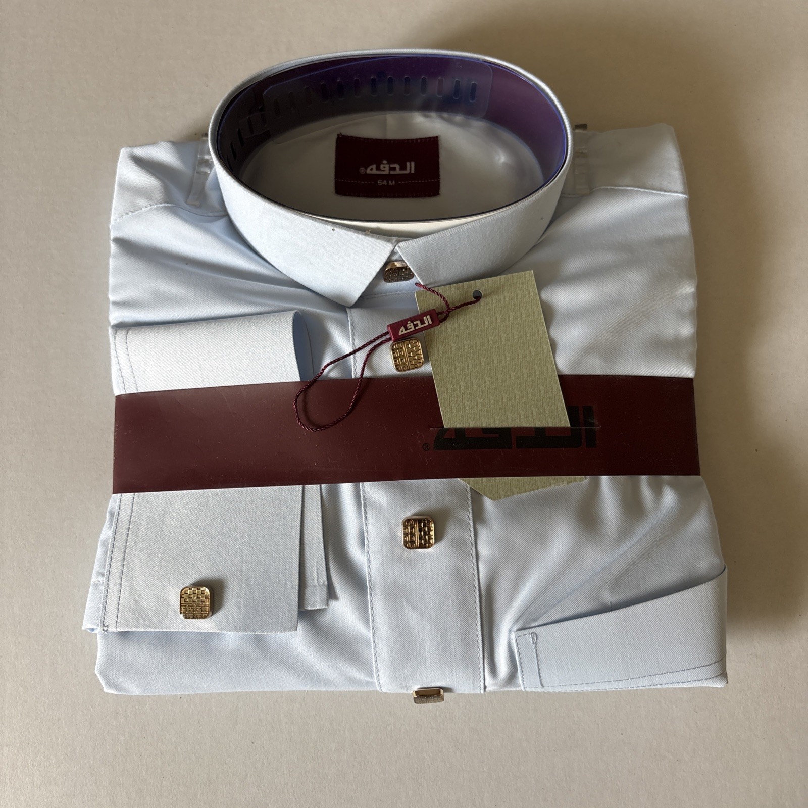 MEN Size 54M DAFFAH High Quality ALL SEASON Thobe CUFF SLEEVE SHIRT COLAR