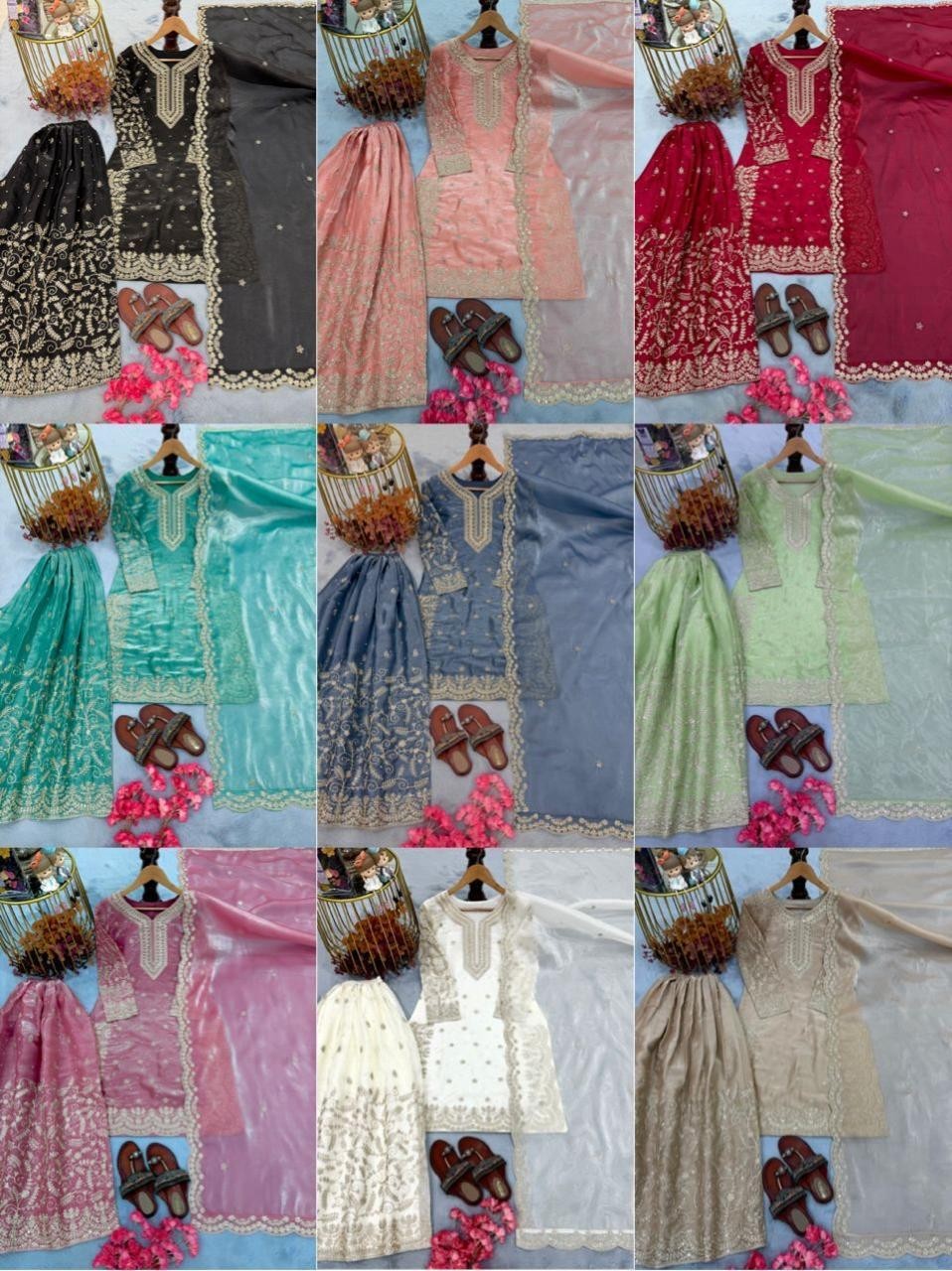 SALWAR KAMEEZ P WEDDING PARTY WEAR BOLLYWOOD SUIT SHARARA PLAZZO