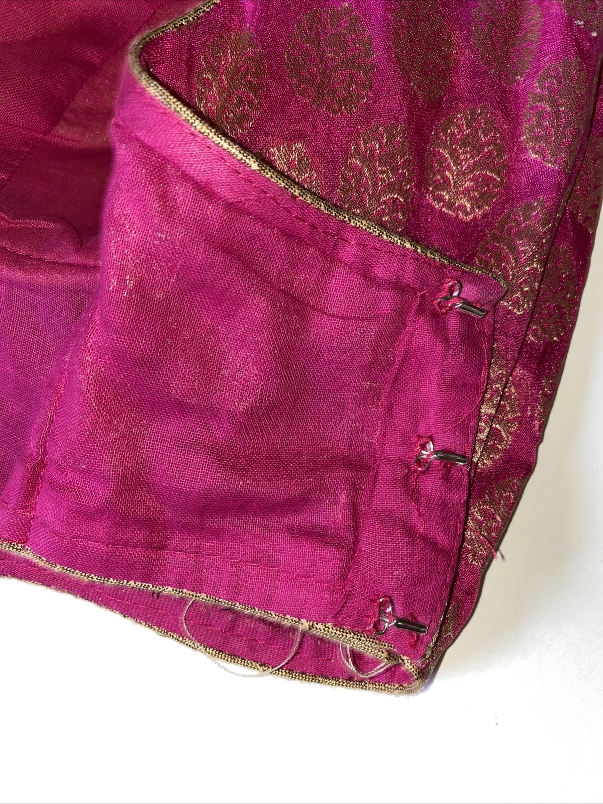 Traditional Indian Womens Saree Top Bollywood Ready Wear Partywear Pink And Gold