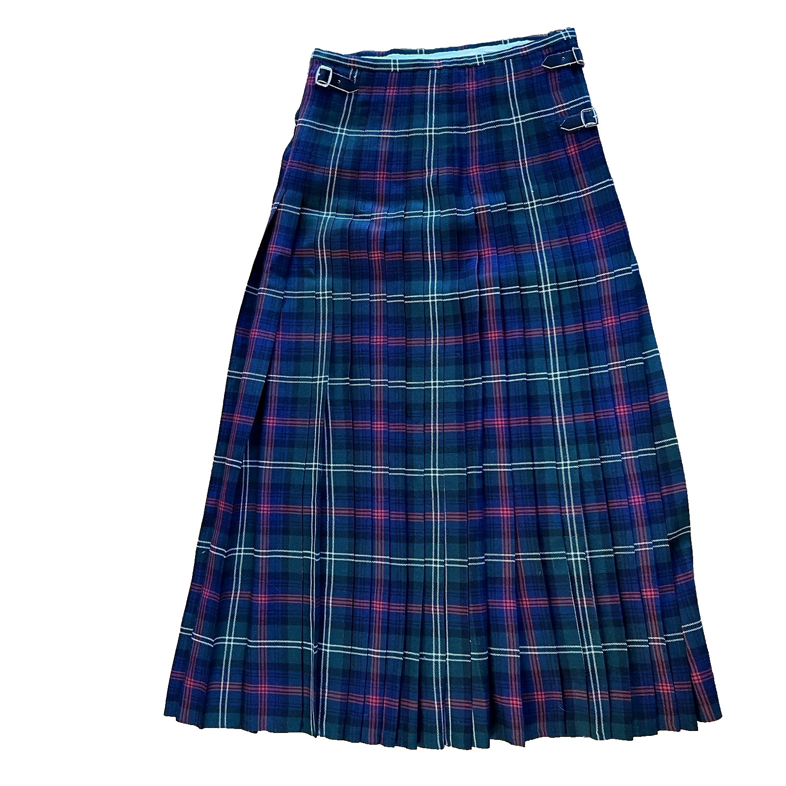 Geoffrey Tailor Highland Crafts Royal Mile Scotland Pure Wool Plaid Kilt Sz L
