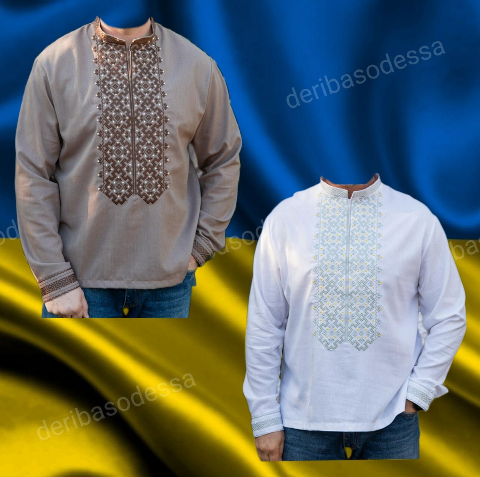 Ukrainian Embroidered Tradition shirt for men’s Sorochka Vyshyvanka . Size XXL