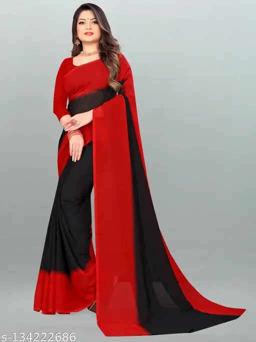 Women Georgette Saree with Blouse Piece