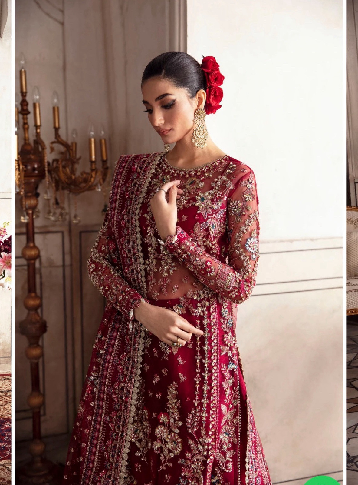 Crimson RED Dress For Weddings Pakistani/Indian