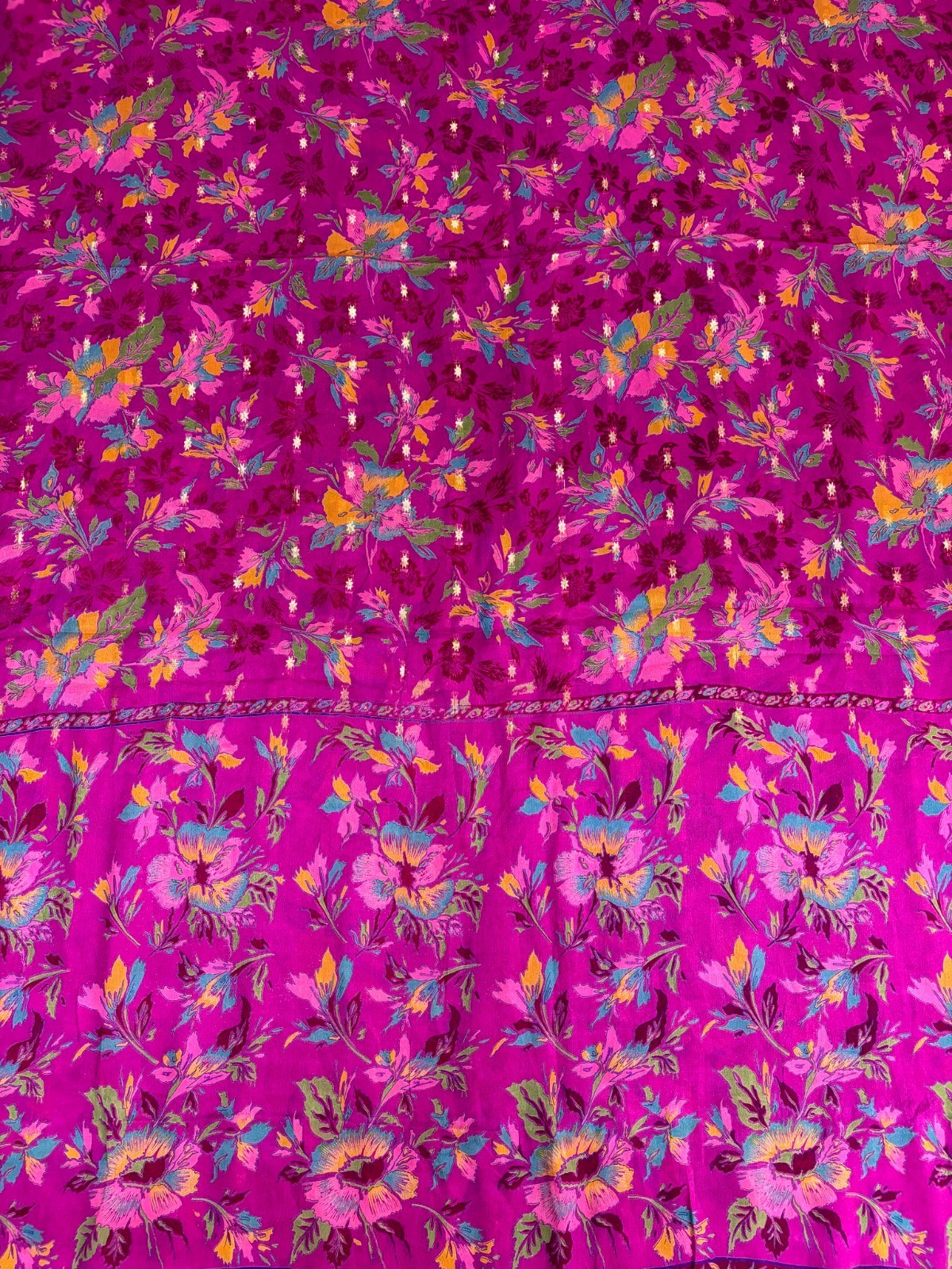 Vintage Chiffon Silk Saree, Lightweight Fabric for DIY & Sewing CS1202