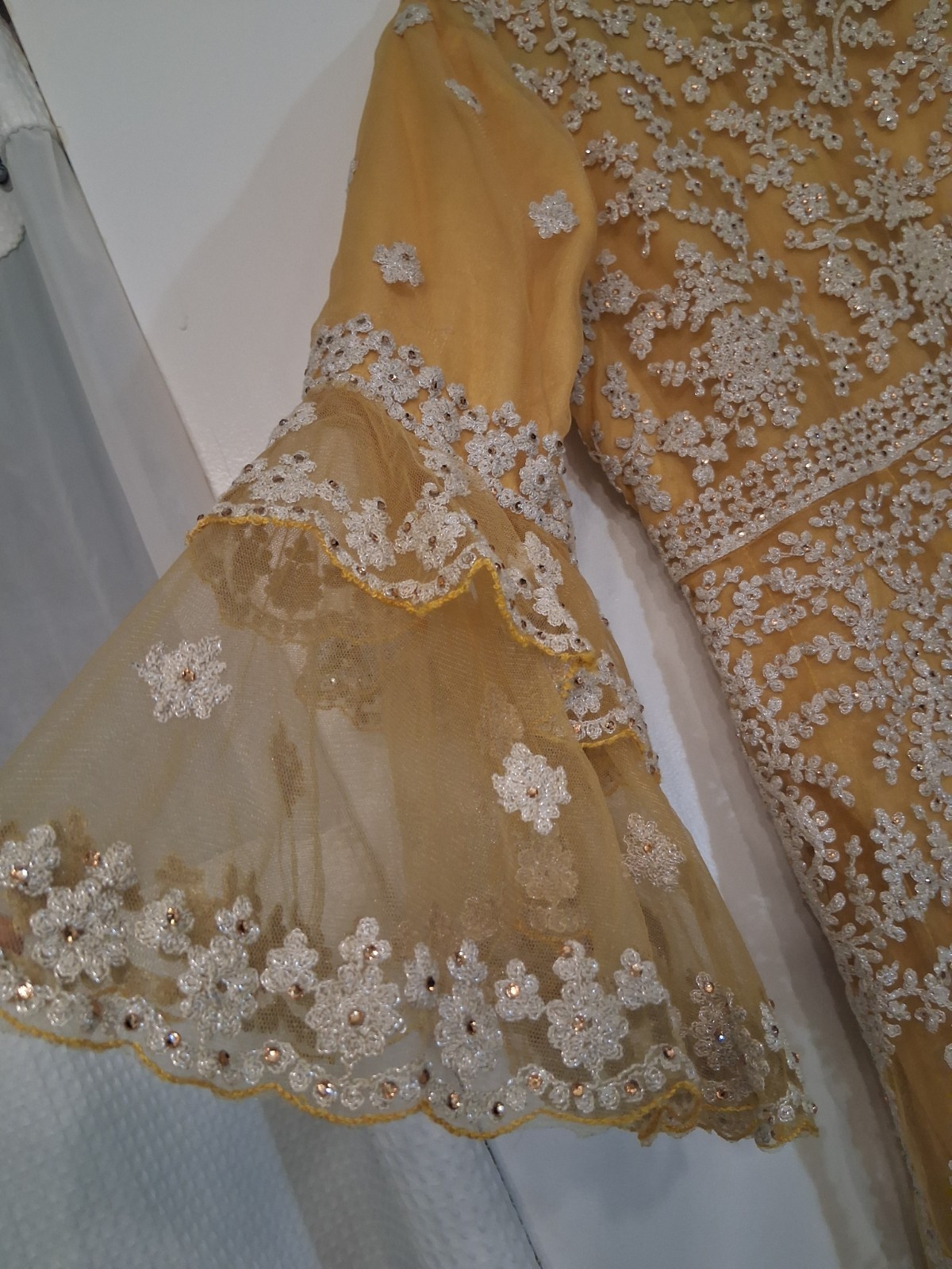 Aashirwad Creation PREMIUM SHARARA GOLD PARTY DRESS SALWAR KAMEEZ DESIGN YELLOW