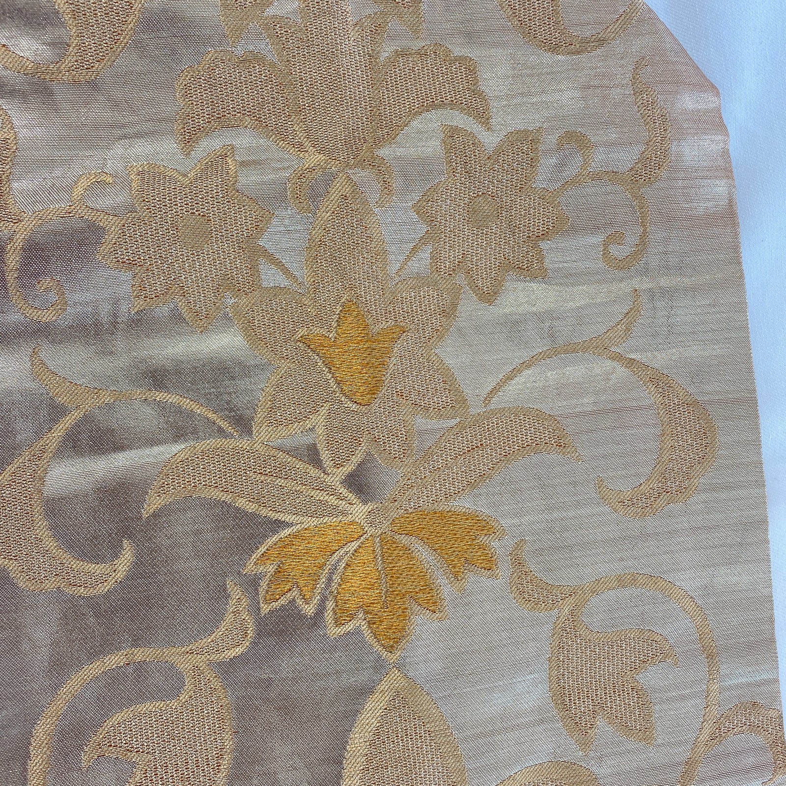 Japanese Vintage Kimono Nagoya Obi Silk Gold Traditional Authentic 134x 11in