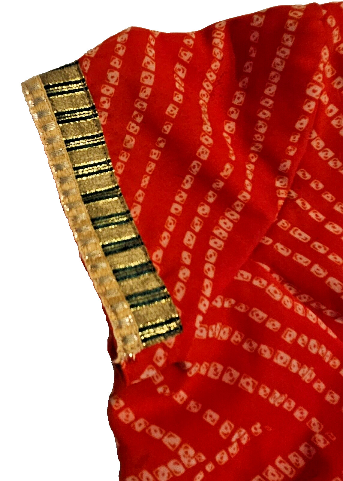 2 Piece Traditional WEDDING SAREE Hand Made Unbranded (see measurements)