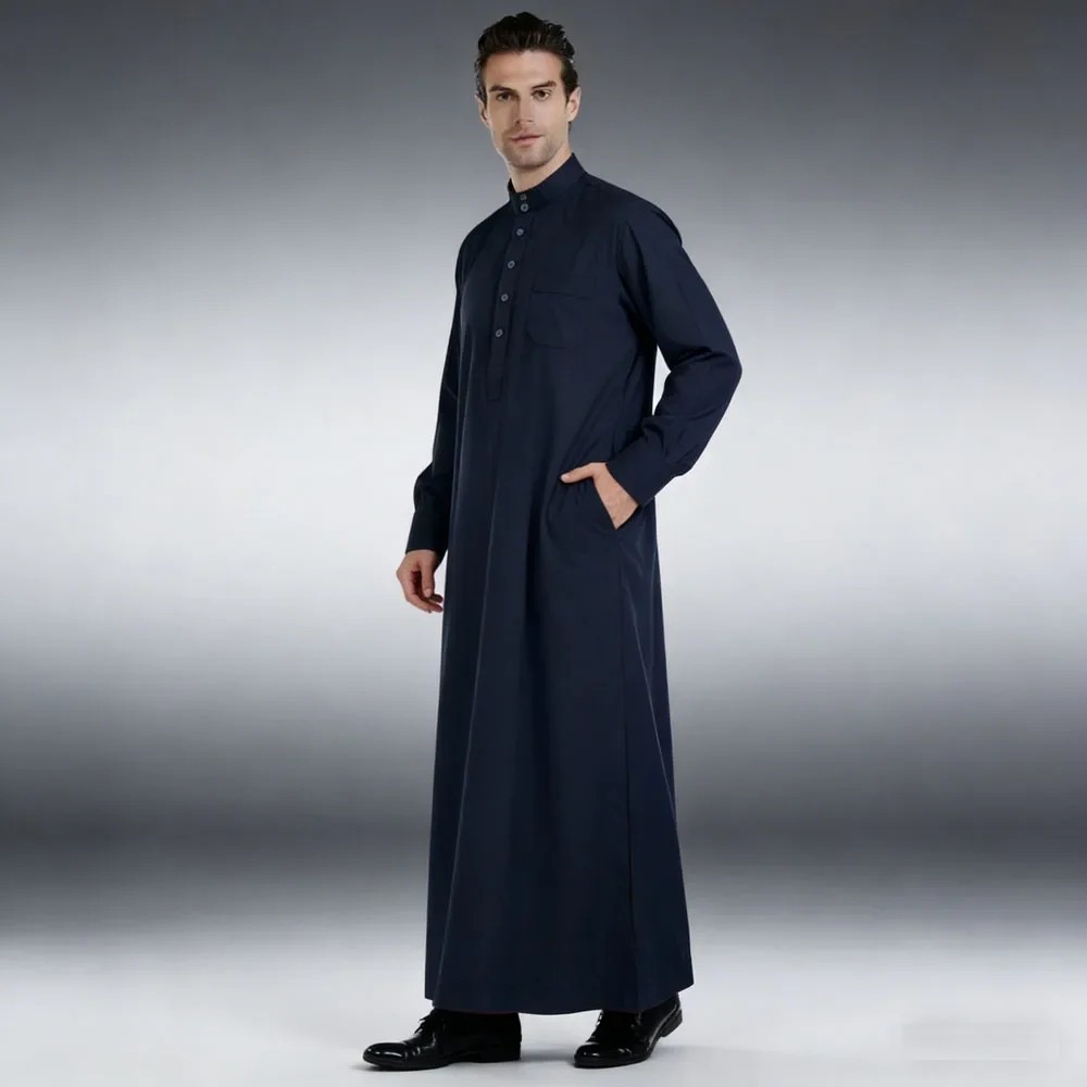 Muslim Mo Men White Islam Jalabiya Thobe Arab Kurta Pajama Dubai Kaftan