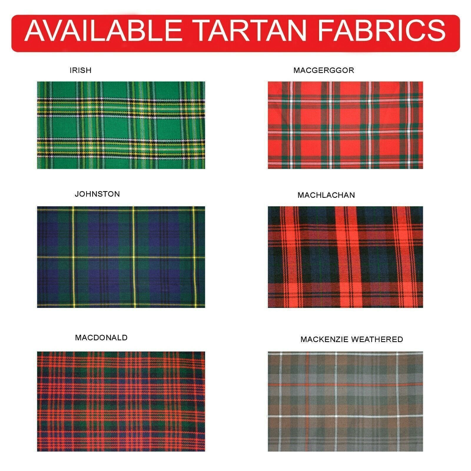 Scottish Traditional Great Kilt 6 Yards Highland 40+ Tartans in Great Kilts USA