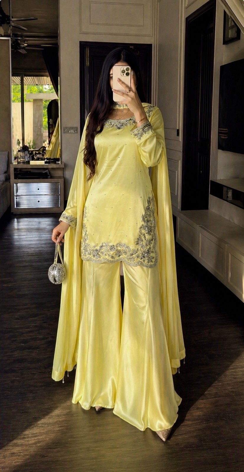Salwar Kameez Pakistani Indian Wedding Party Wear Dress Bollywood Palazzo Suit L