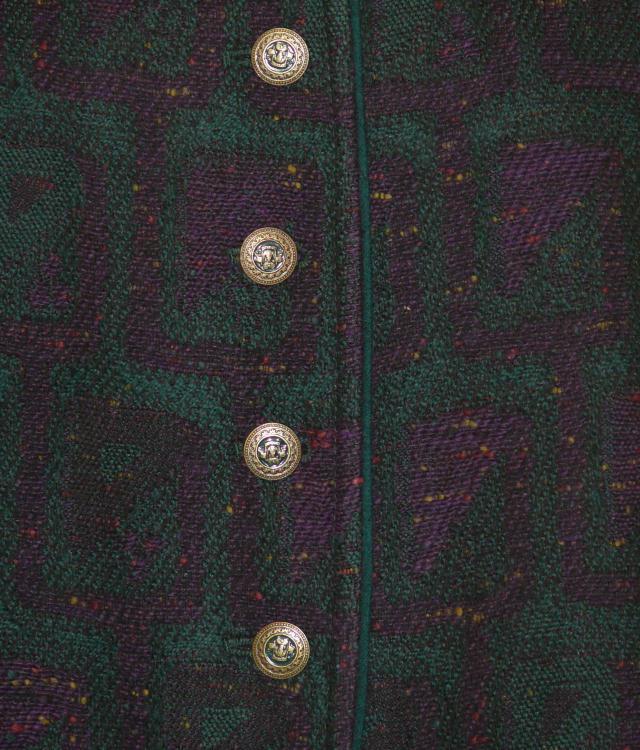 BLUE & PURPLE ~ BOILED WOOL German Women Sport Dress Suit JACKET Coat 48 12 14 L