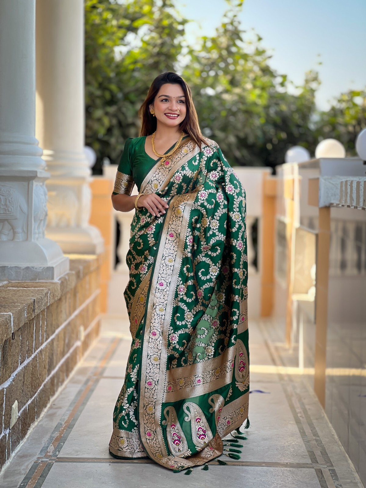 NEW SAREE BLOUSE NEW SARI INDIAN WEDDING DESIGNER PAKISTANI PARTY WEAR BOLLYWOOD