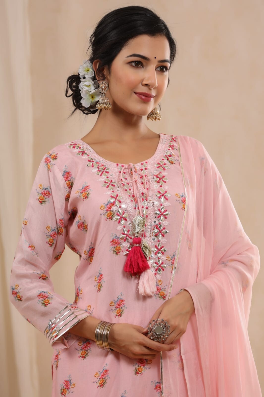 Wedding Wear Sharara Kurta Dupatta Set Indian Readymade Salwar Kameez For Women