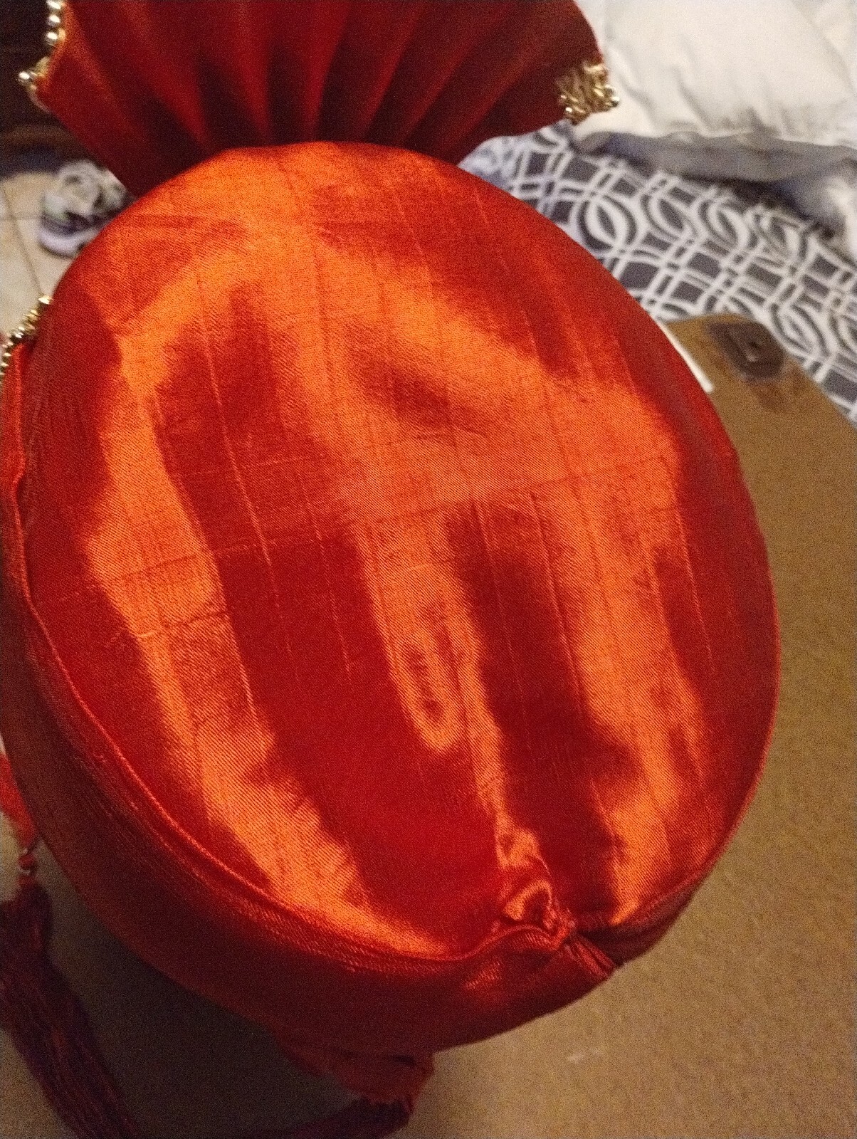 Indian Turban for Wedding Royal Maharaja Bhendhej Pagadi Dark Red vintage