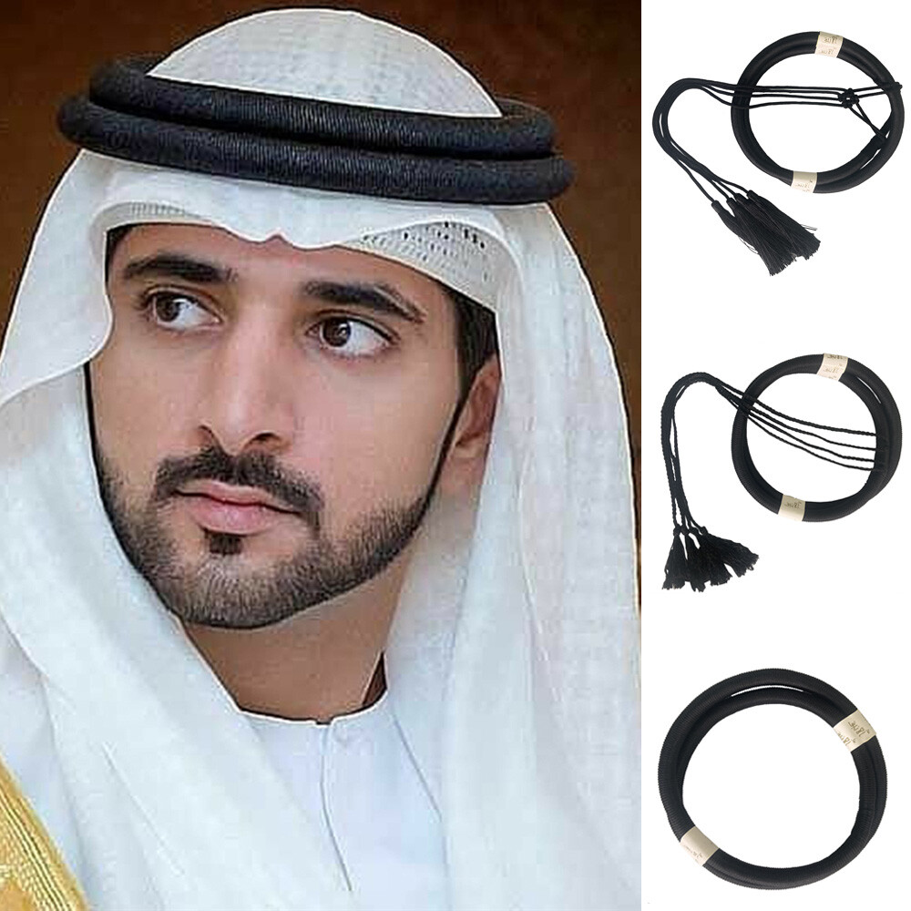 Mens Igal Agal Oqal Saudi Head Ring Headband Cord Arabian Shemag Scarf Headwear