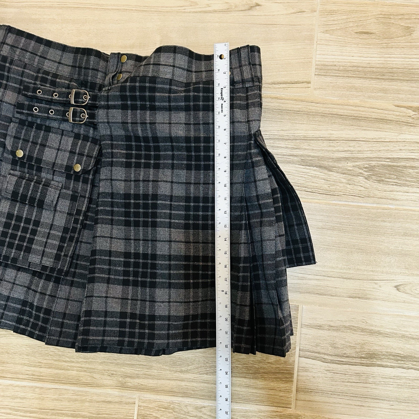 NWOT Got Kilt Gray & Black Plaid Utility Kilt Men’s Size 48