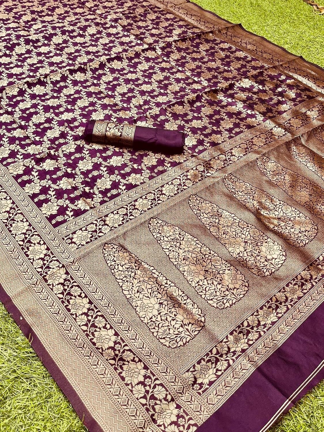 TRADITIONAL PARTY WEAR SOFT SILK INDIAN WEDDING WEAR KANJEEVARAM SAREE SARI