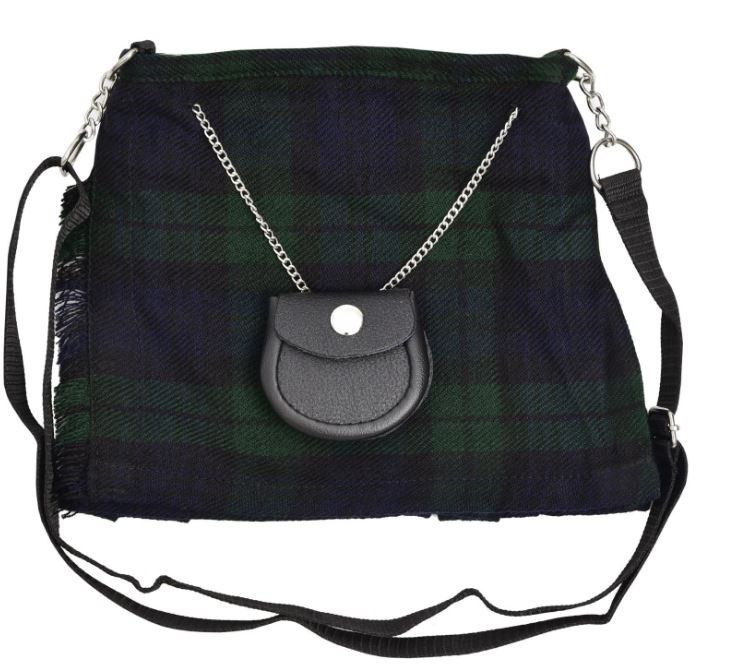 Scottish Tartan Crossbody Purse Sholder Hand Kilt Shape Ladies Purse Sponge Bag