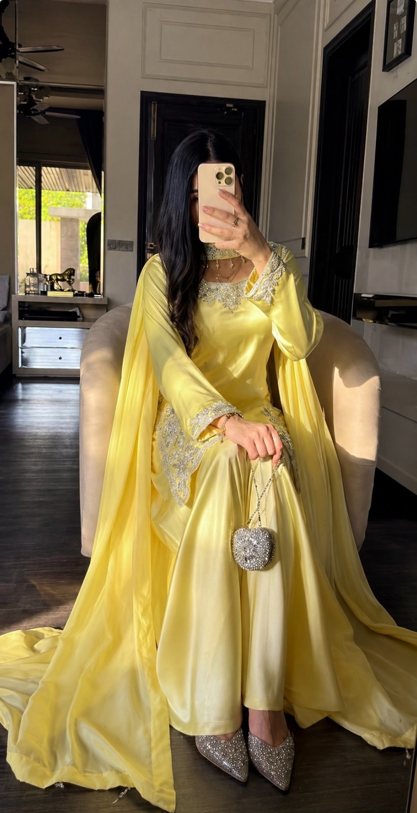 Salwar Kameez Pakistani Indian Wedding Party Wear Dress Bollywood Palazzo Suit L