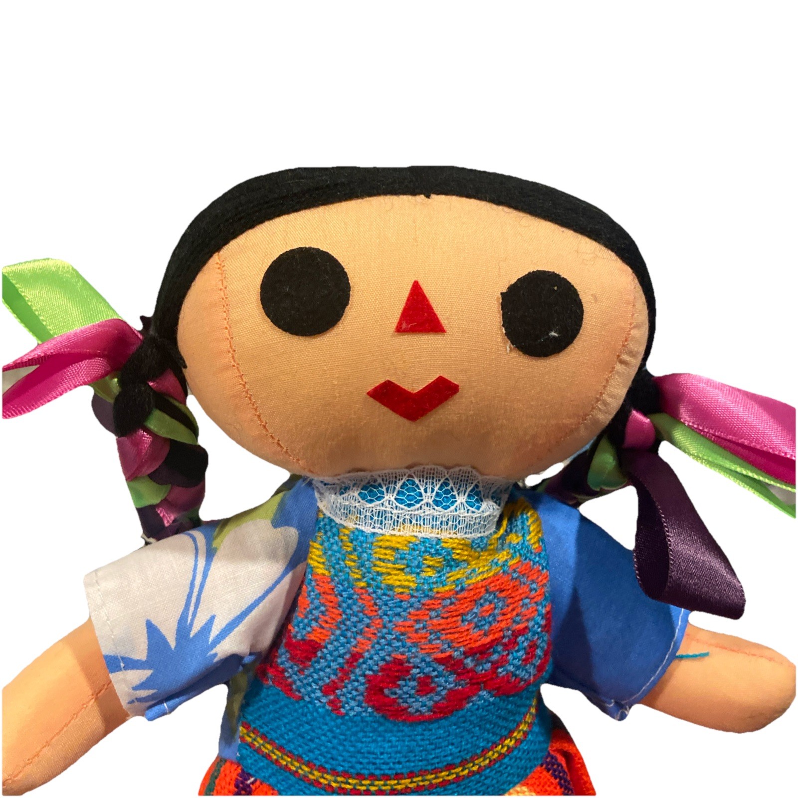 Handmade 10″ Mexican Rag Doll – Lele Doll – Maria Doll – Muñeca Maria Mexicana