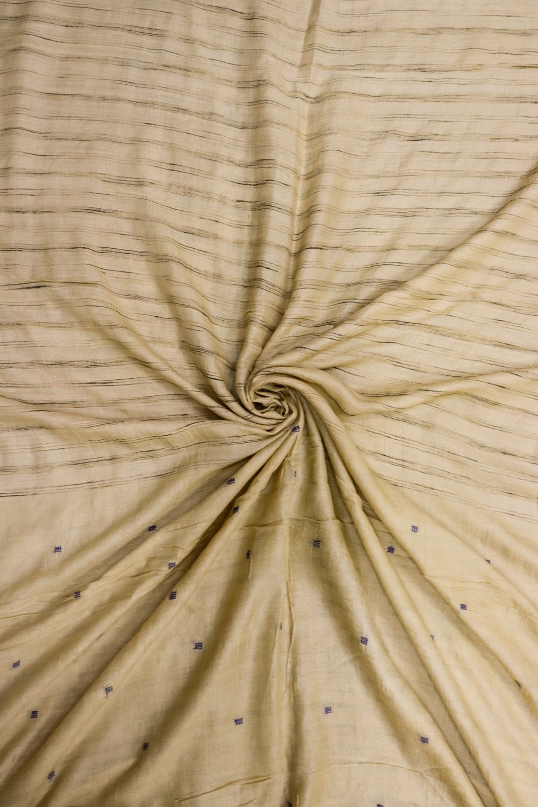 Vintage Tussar Silk Saree, Upcycled Printed Tussah Silk DIY Fabric TS1142