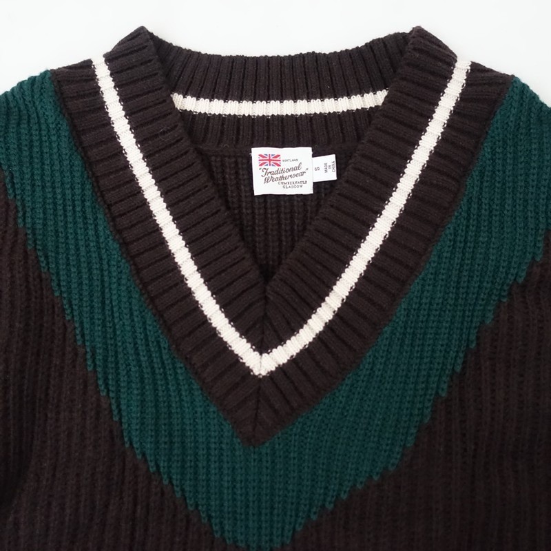 Traditional Weatherwear Wool-Blend Knit V-Neck Vest Size S
